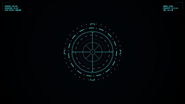Futuristic Motion Graphic of Digital Targeting System with Animation Effects.