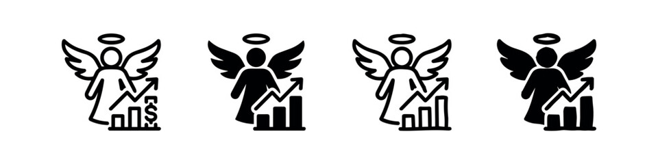 Fototapeta premium Angel Investor Growth Icons