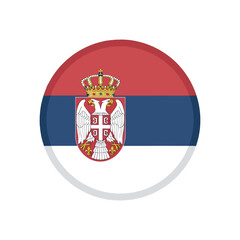 Fototapeta premium A circular icon featuring a tricolor flag with a central heraldic emblem