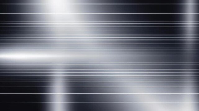 Brushed Metal Texture: A close-up of a brushed metal surface with fine, horizontal lines creating a sleek, modern, and industrial aesthetic, reflecting light with a subtle sheen.