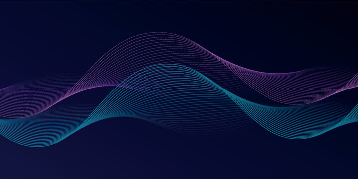 Abstract background with flowing lines. Dynamic waves. Vector illustration.
