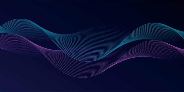 Abstract background with flowing lines. Dynamic waves. Vector illustration.