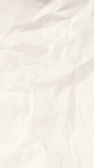Obraz premium Minimal off-white crumpled paper texture background, mobile wallpaper