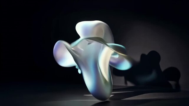 3D animated white rabbit in motion sequence frames