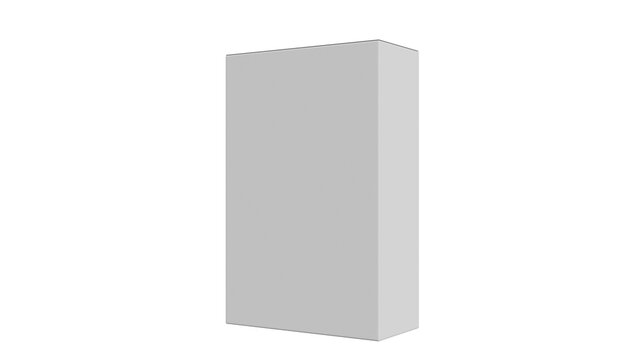Blank Product Packaging Box on Black Background