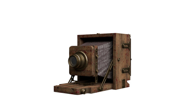 Vintage Wooden Box Camera