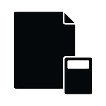 Documents and file folder icon set with document business computer organization management interface information