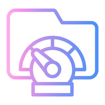 speed test Line Gradient Icon