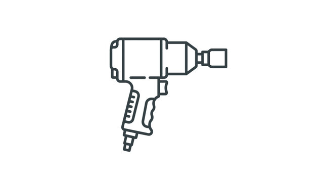 Pneumatic impact driver for industrial and automotive repair.