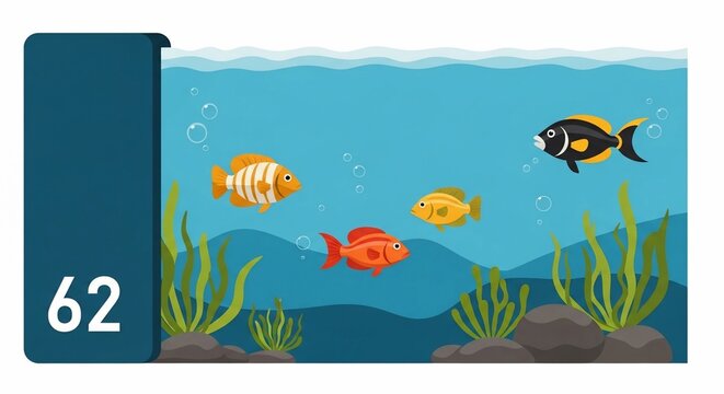 Colorful fish swimming in aquarium