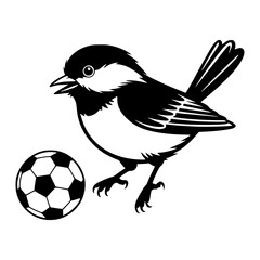 Chickadee Playing Soccer © KayBeeSVGs