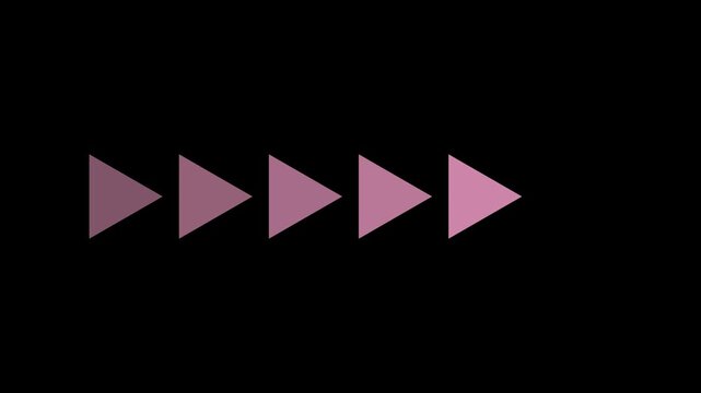 三角形の矢印を使ったアニメーション ピンク版