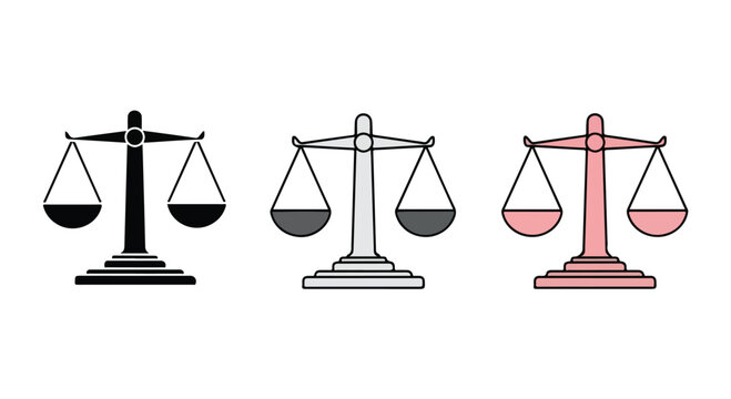 Balanced scales of justice symbolizing fairness equality and legal judgment with a neutral background