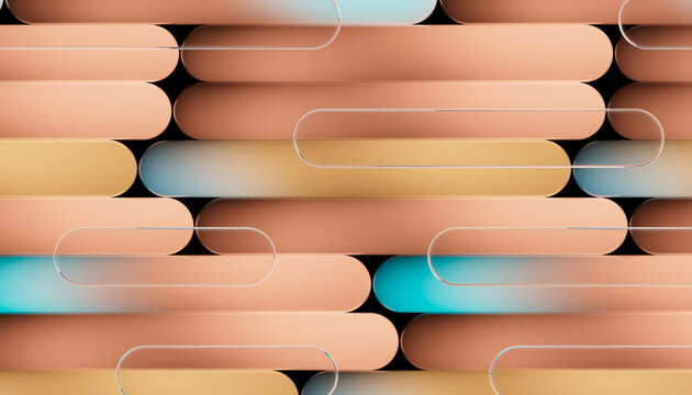 Abstract Rounded Gradient Pattern Seamless Background 