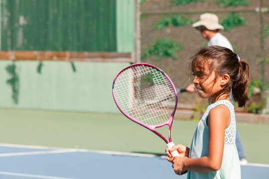 Practicing Tennis Outdoor Court 