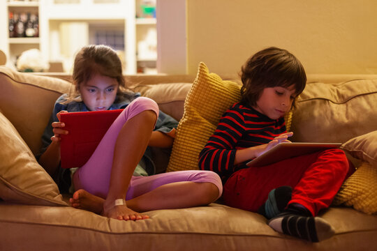 Tablets Couch Children Living Room