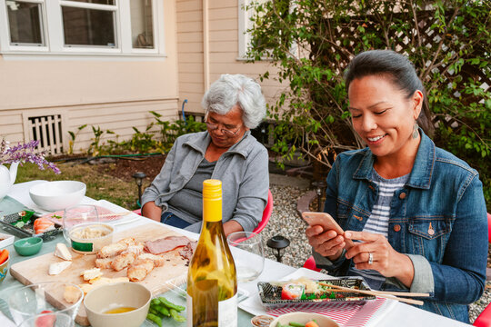 Adult Tech Backyard Gathering