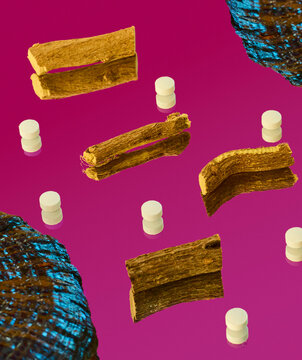 Colorful wellness supplements