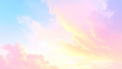 Fototapeta premium Colorful sky with clouds