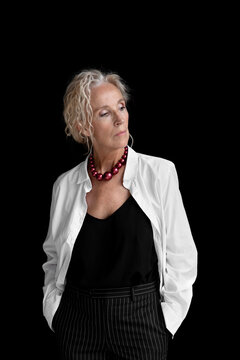Portrait of elegant senior woman