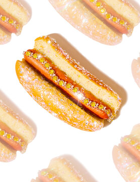 Hot dog glitter pattern