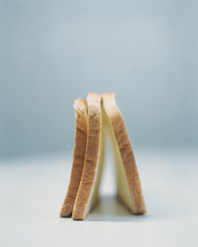 Three slice of bread for morning toast