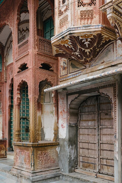Ornate Heritage Facade in Rajasthan, India