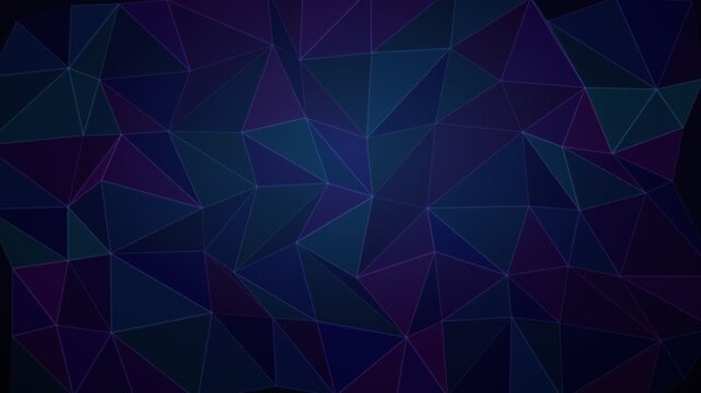Abstract dark blue and purple low poly geometric background