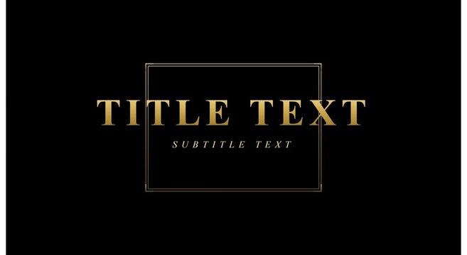 Gold minimalist title animation with subtitle animation