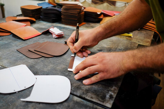 Focused Craftsmanship in a Textile Workshop


