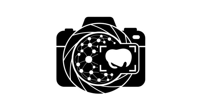 Camera Lens with Apple Logo.
