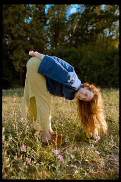 Posing in park