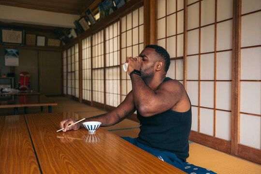 Drinking in Japanese room