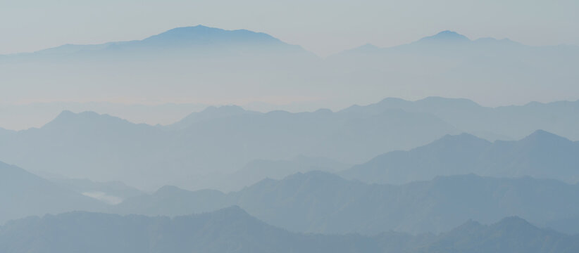 Outline of mountains in China like Eastern painting 