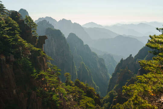 Epic view of mountains in Zhangjiajie, China 