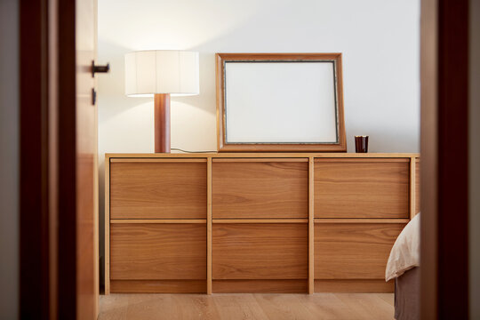 Interior of the bedroom,closeup cabinets