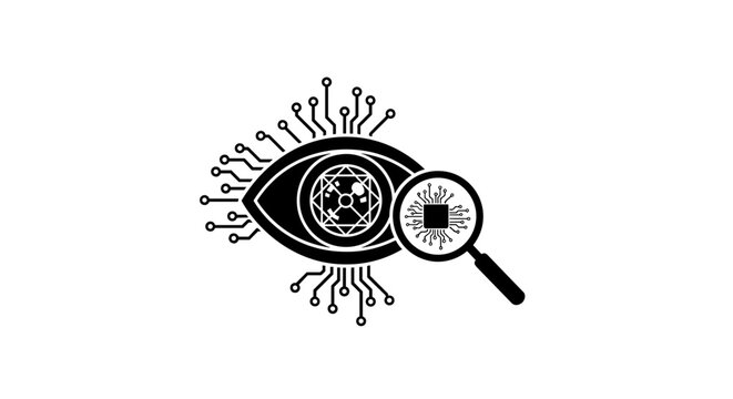 Viral eye infection under microscope.
