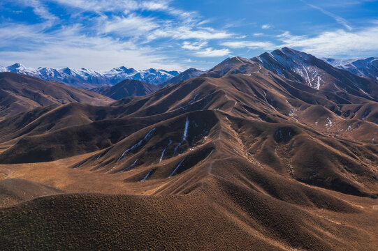 Lindis Pass Aerial view 