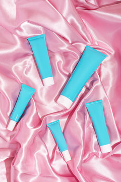 Blue Skincare Product Tubes