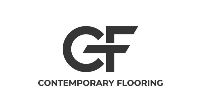 Modern CF logo with text "CONTEMPORARY FLOORING" on white background