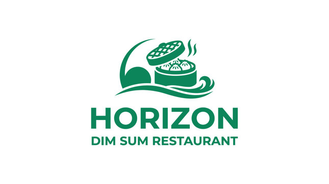 Horizon Dim Sum Restaurant logo with steam rising from bamboo steamer