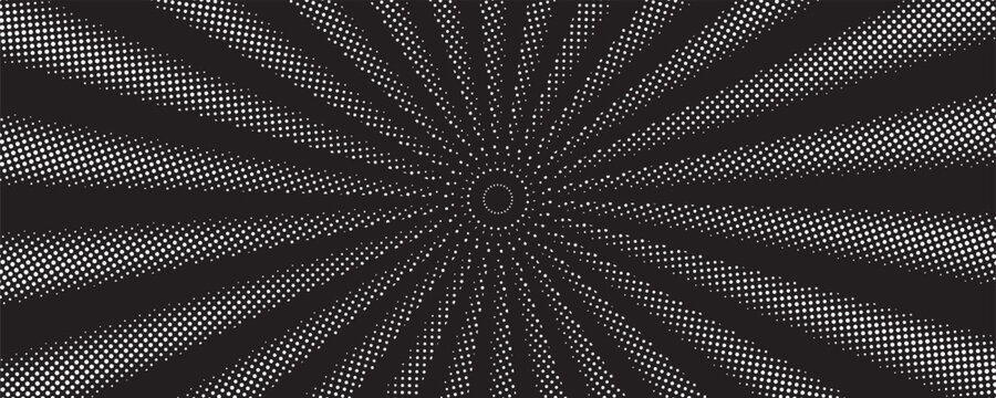 Abstract comic book flash explosion radial lines on transparent background. Vector illustration superhero design
