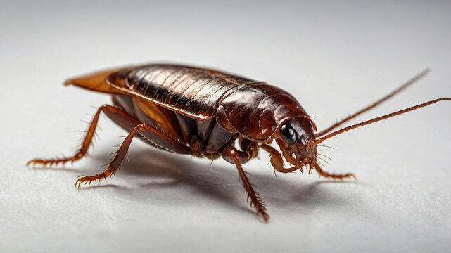 cockroach on white background