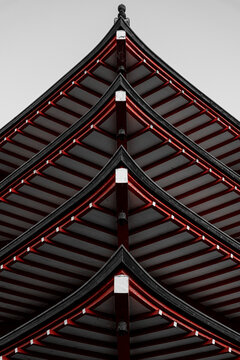 Abtract of Temple Roof.  Chureito Pagoda (vt)