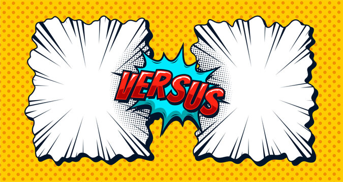 Comic Fighting Cartoon yellow Background