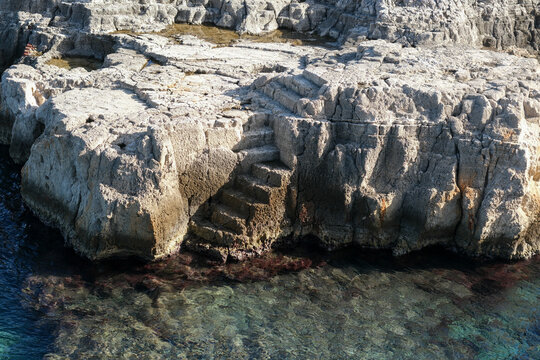 Rocky Mediterranean Coastline with Clear Water