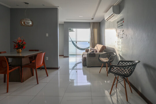Living Room in a Modern Apartment With Natural Light