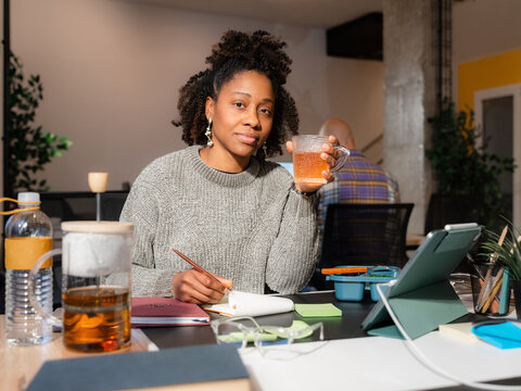 Portrait of woman working at office 