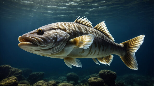 tropical cod fish in water