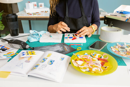 Crafting Colorful Designs Process Workspace